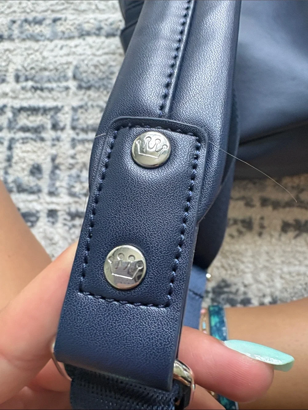 Loungefly Blue Stitch Backpack with Red Plunger Accent